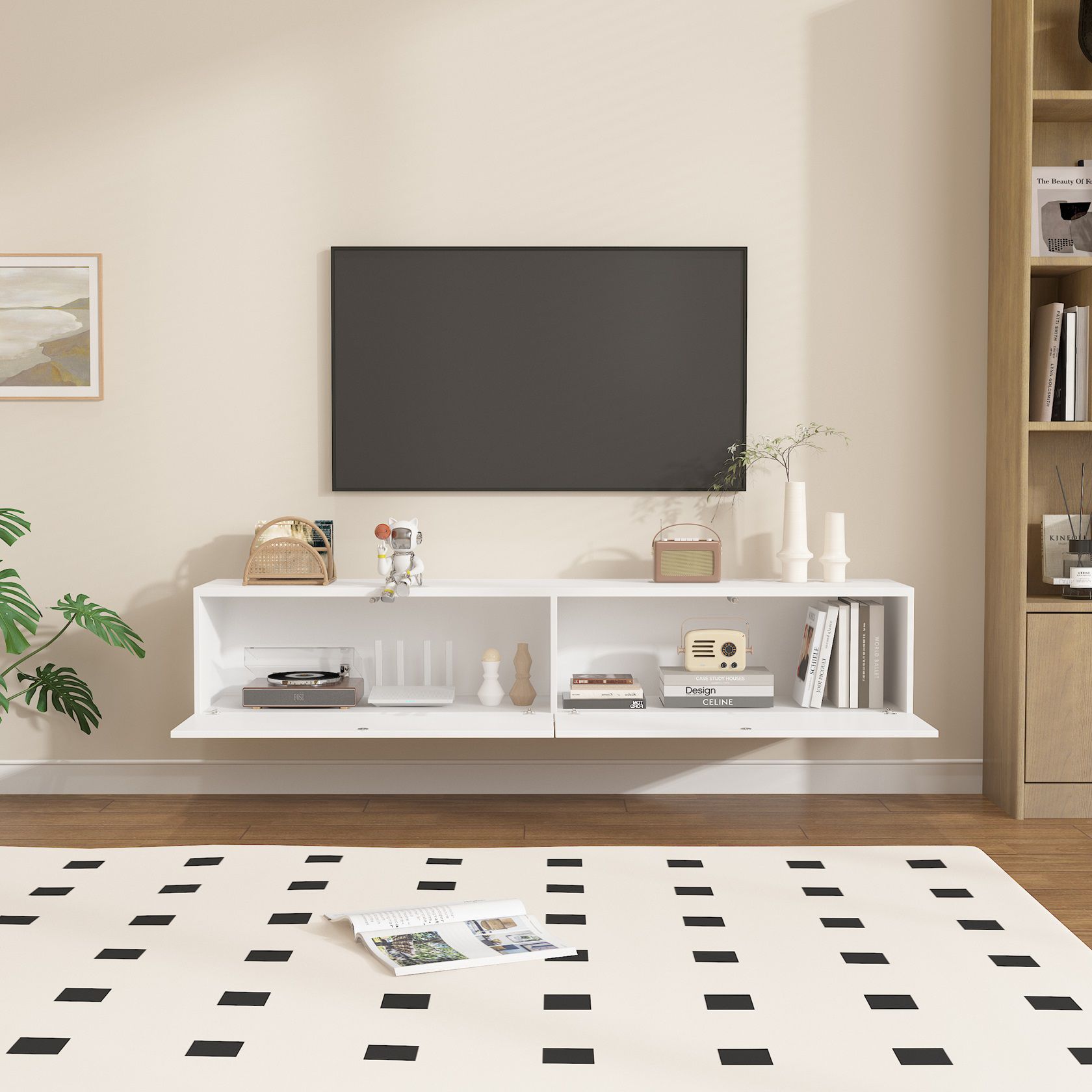 תמונת מזנון צף נתלה לקיר דגם אווה EVA ברוחב 160 סמ במגוון צבעים לבחירה 2