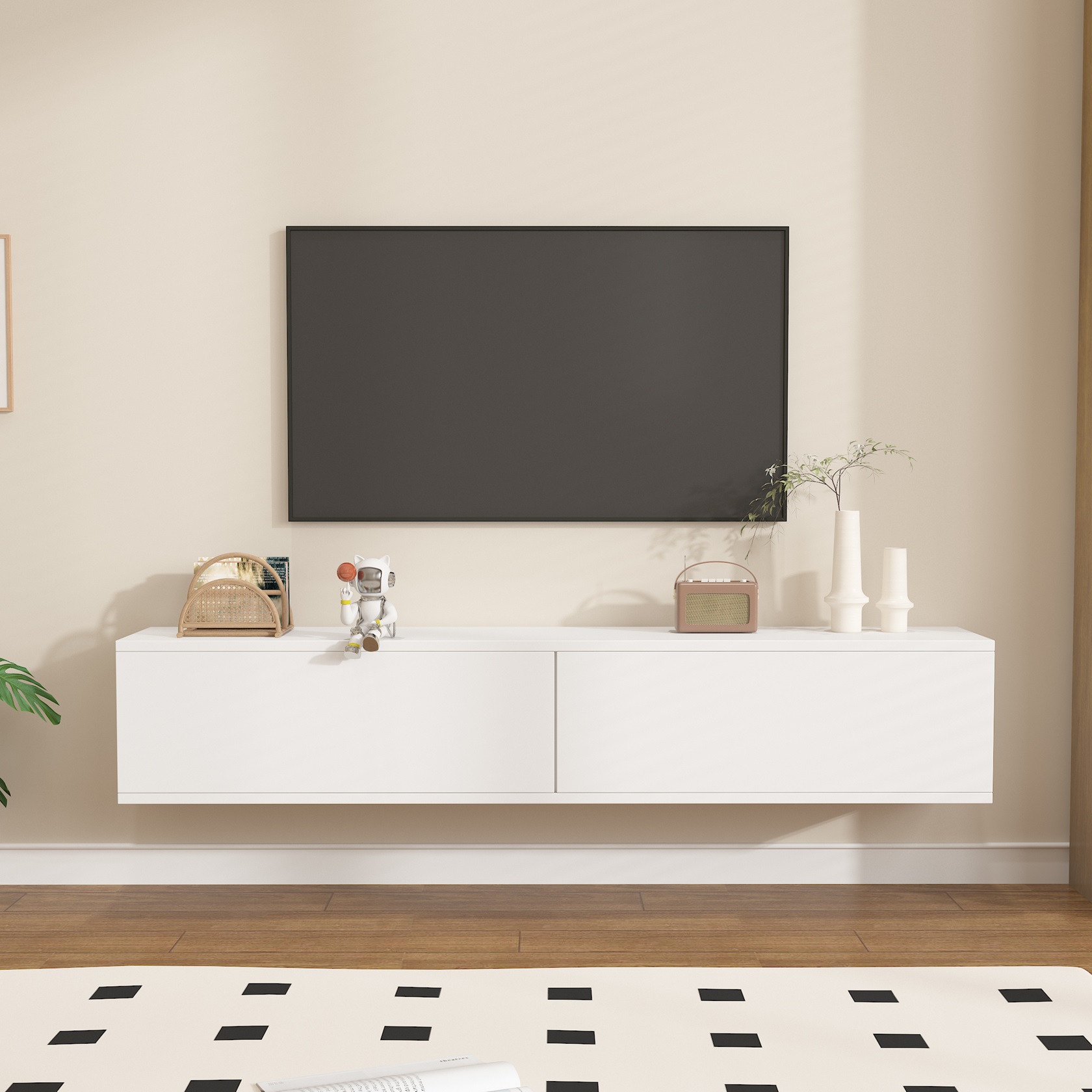 תמונת מזנון צף נתלה לקיר דגם אווה EVA ברוחב 160 סמ במגוון צבעים לבחירה 1