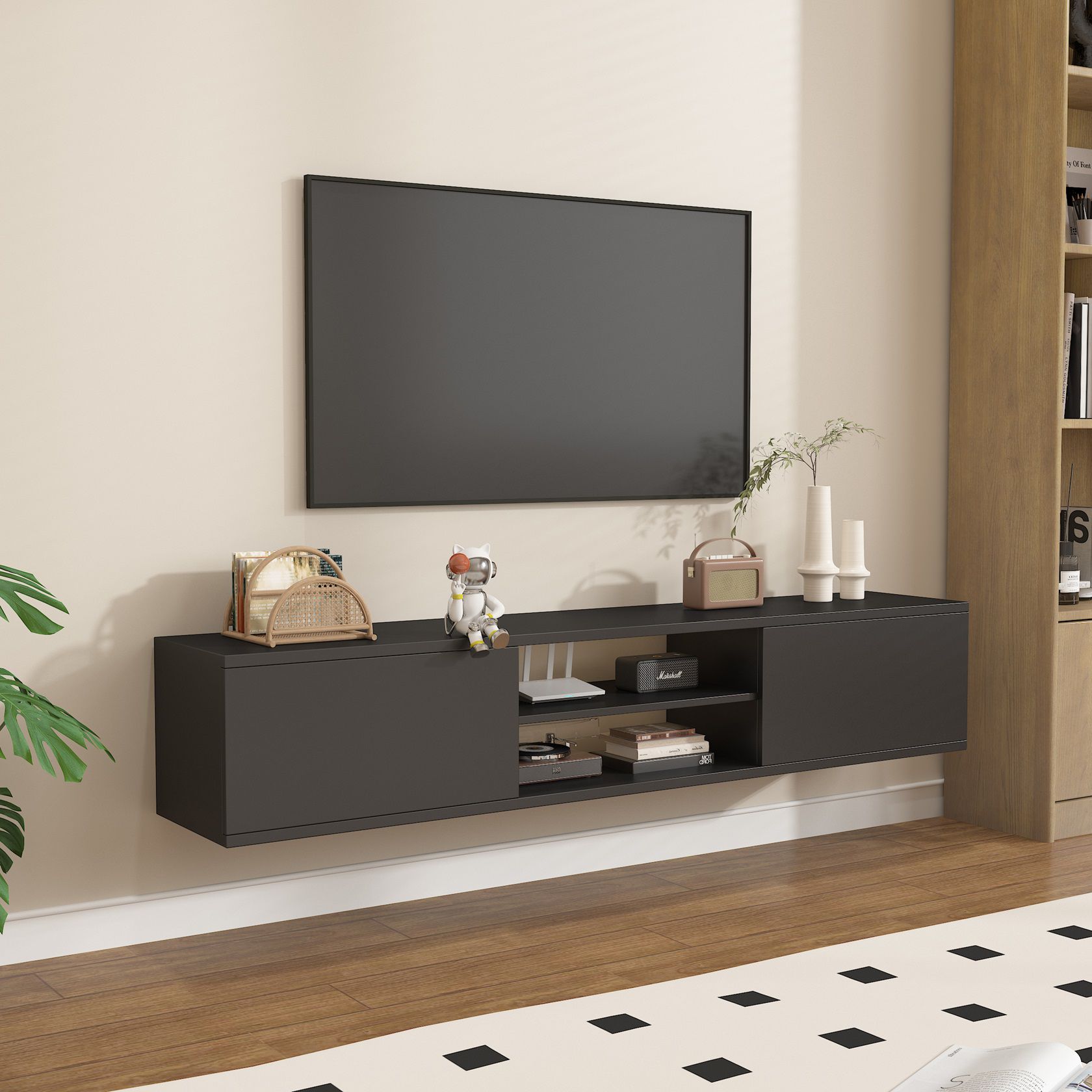 תמונת מזנון צף נתלה לקיר דגם אופק OFEK ברוחב 160 סמ במגוון צבעים לבחירה 5