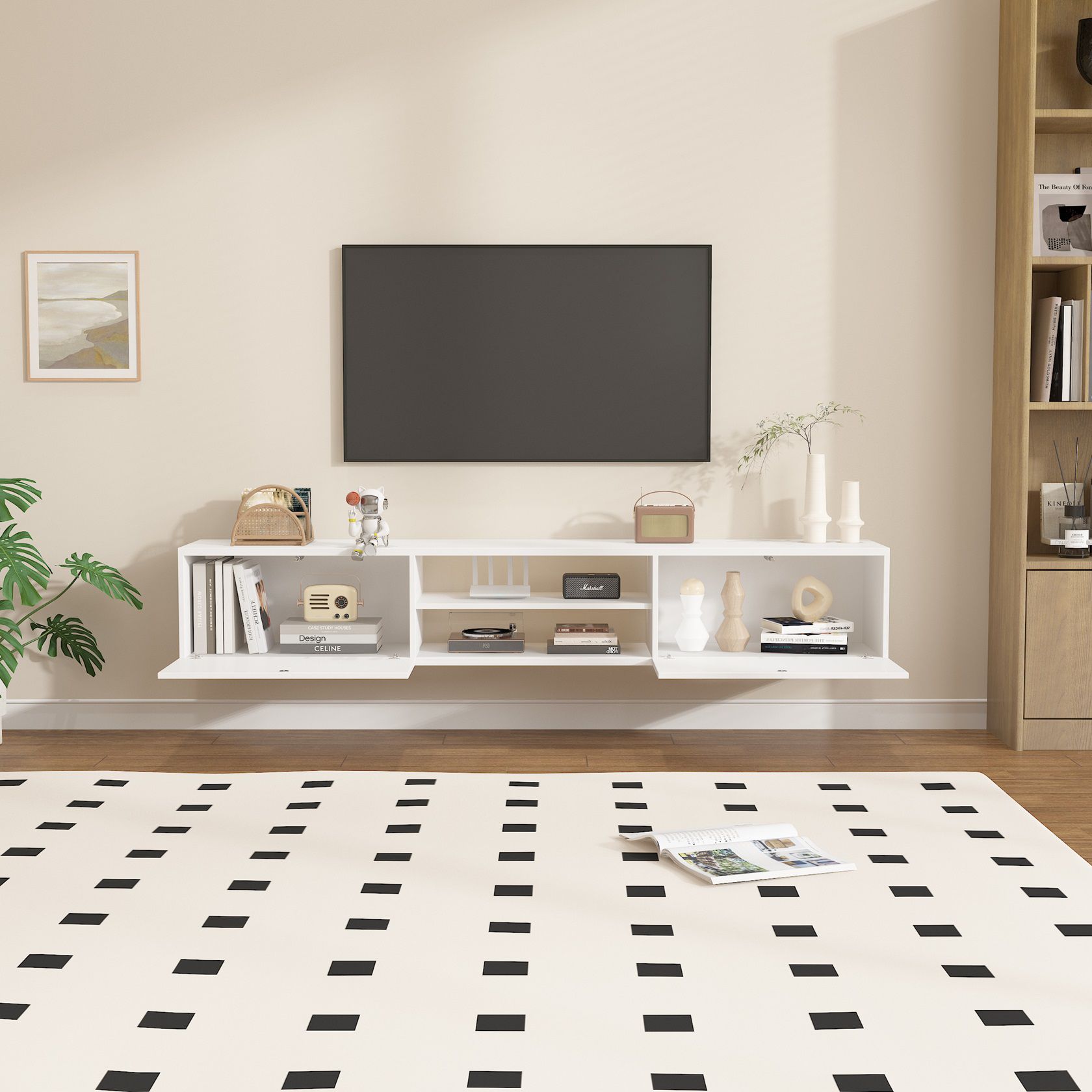 תמונת מזנון צף נתלה לקיר דגם ארנון ARNON ברוחב 180 סמ במגוון צבעים לבחירה 2