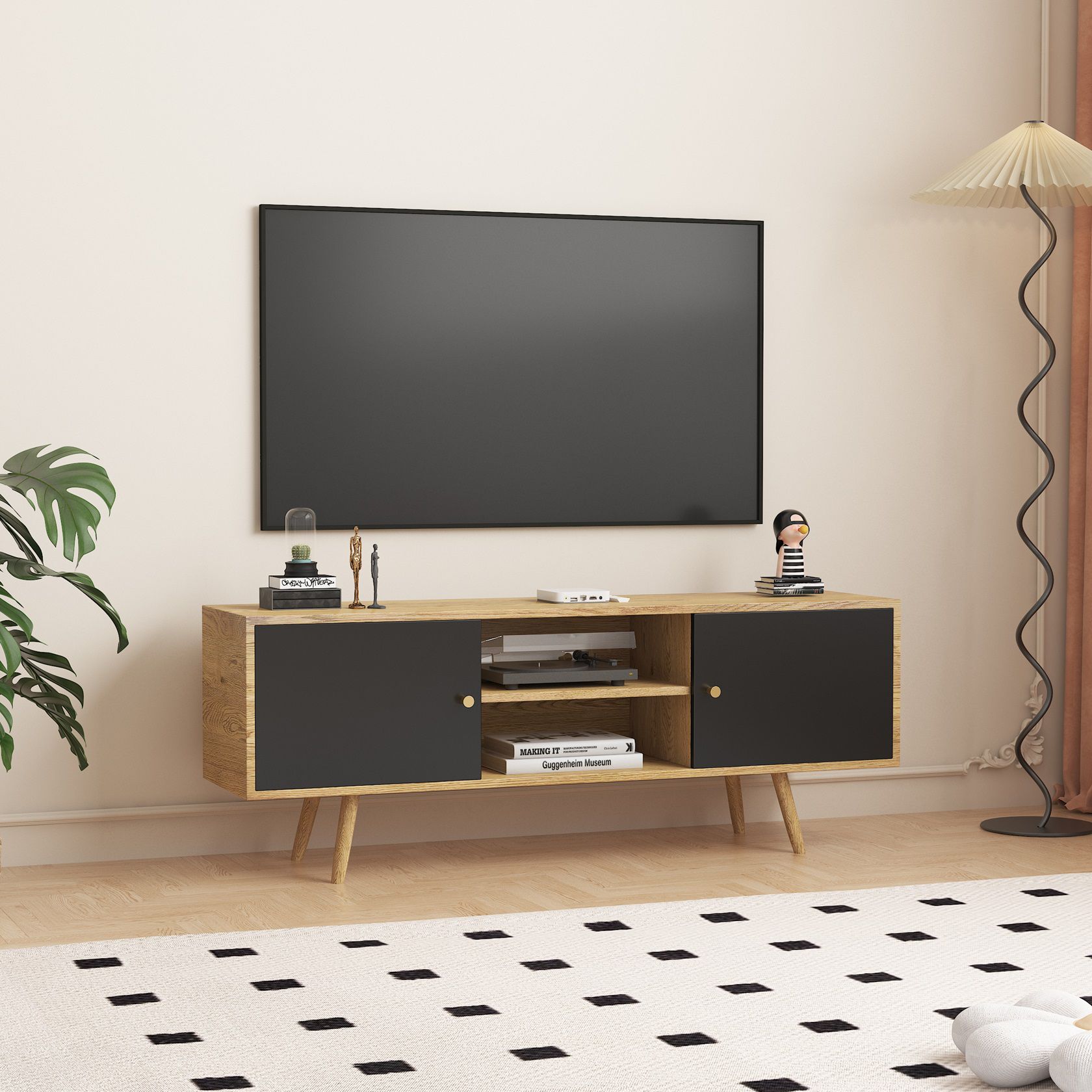 תמונת מזנון טלויזיה ברוחב 120 ס"מ במגוון צבעים לבחירה דגם אלמוג ALMOG 5