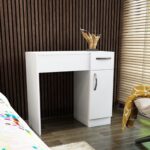 תמונת שידת איפור מעוצבת דגם סלינה SELINA בגוון לבן ברוחב 75 ס"מ 2