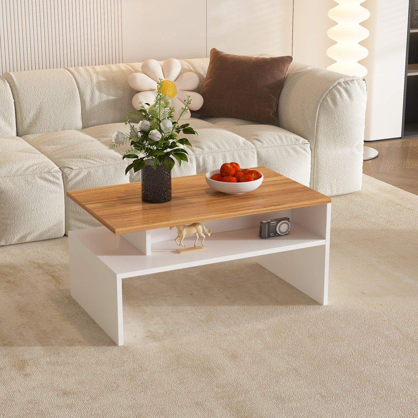 תמונת שולחן סלון בגוון אלון דגם צ'לסי CHELSI 2