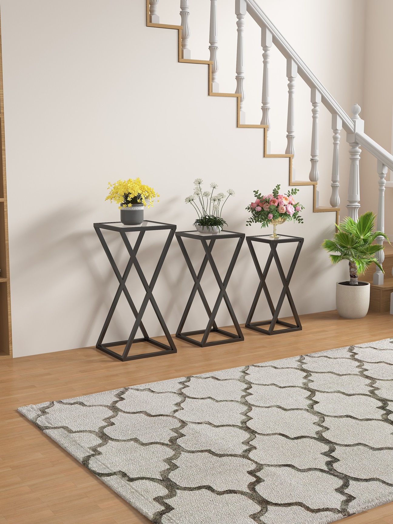 תמונת שלישיית שולחנות אלכסונים מדורגים דגם אנטיב ANTIV 4