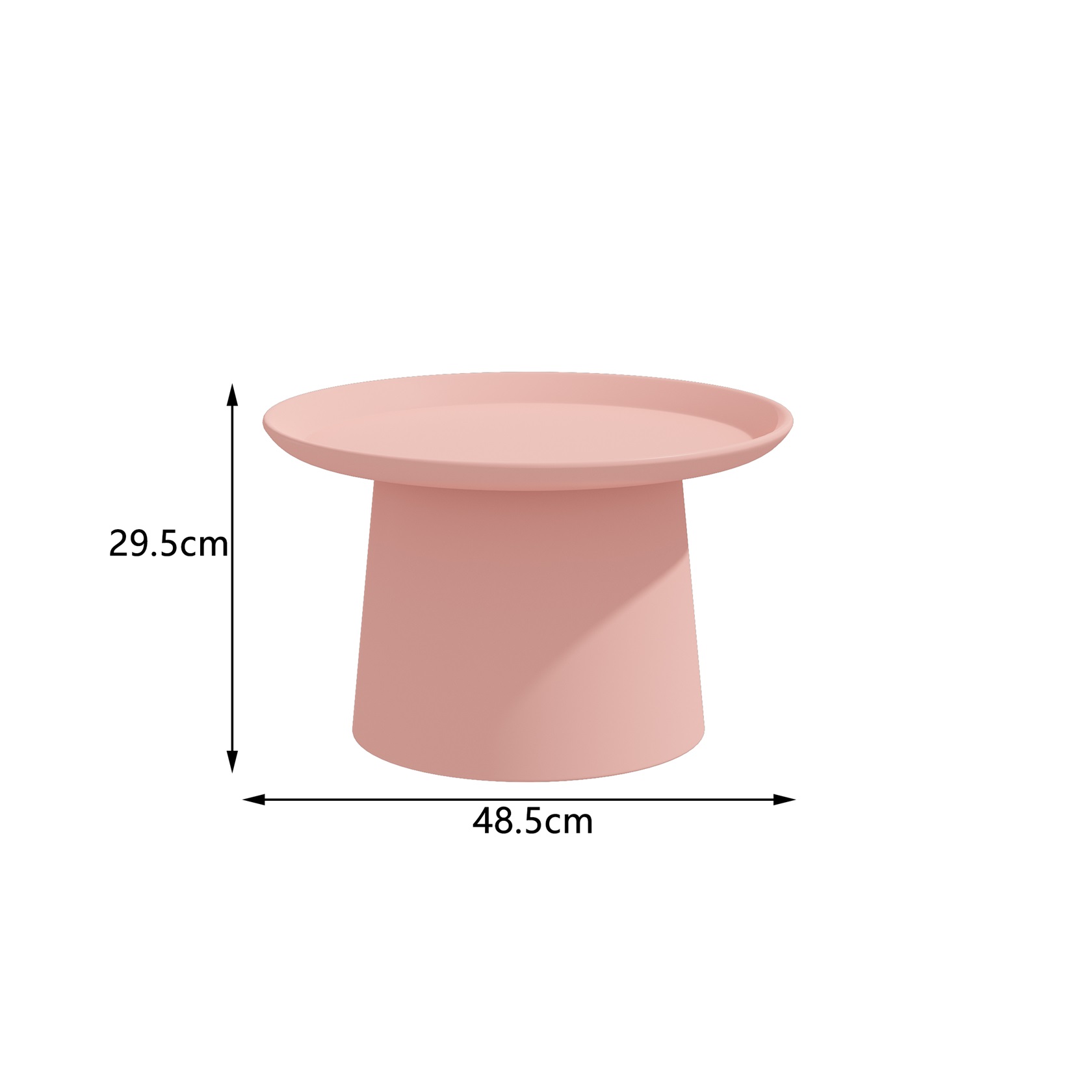 תמונת שולחן צד /קפה עגול בצבע ורוד דגם איבור IBUR קוטר 48.5 ס"מ 2