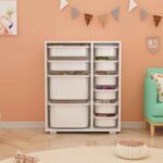 תמונת שידת איחסון מכלים רחבה בגוון לבן דגם טוי TOY 2