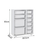 תמונת שידת איחסון מכלים רחבה בגוון לבן דגם טוי TOY 3