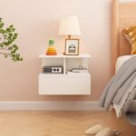 תמונת שידת לילה צפה תלויה לקיר במגוון צבעים לבחירה דגם יורק YORK 1