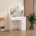 תמונת שידת איפור עם תאורת לד דגם רובי RUBY 1