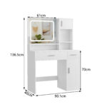 תמונת שידת איפור עם תאורת לד דגם רובי RUBY 2