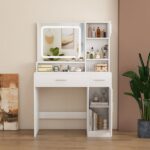 תמונת שידת איפור עם תאורת לד דגם רובי RUBY 3