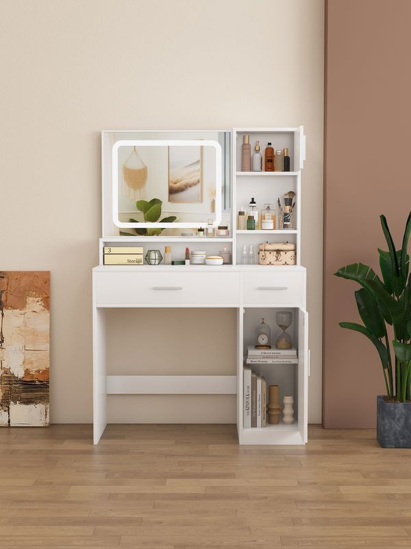 תמונת שידת איפור עם תאורת לד דגם רובי RUBY 3