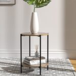 תמונת שולחן צד קפה לסלון עגול דגם יתיר YATIR בגוון אלון 1