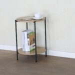 תמונת שולחן צד קפה לסלון עגול דגם יתיר YATIR בגוון אלון 2