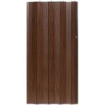 תמונת דלת אקורדיון בגוון חום כהה אגוז מידה 205X85 3