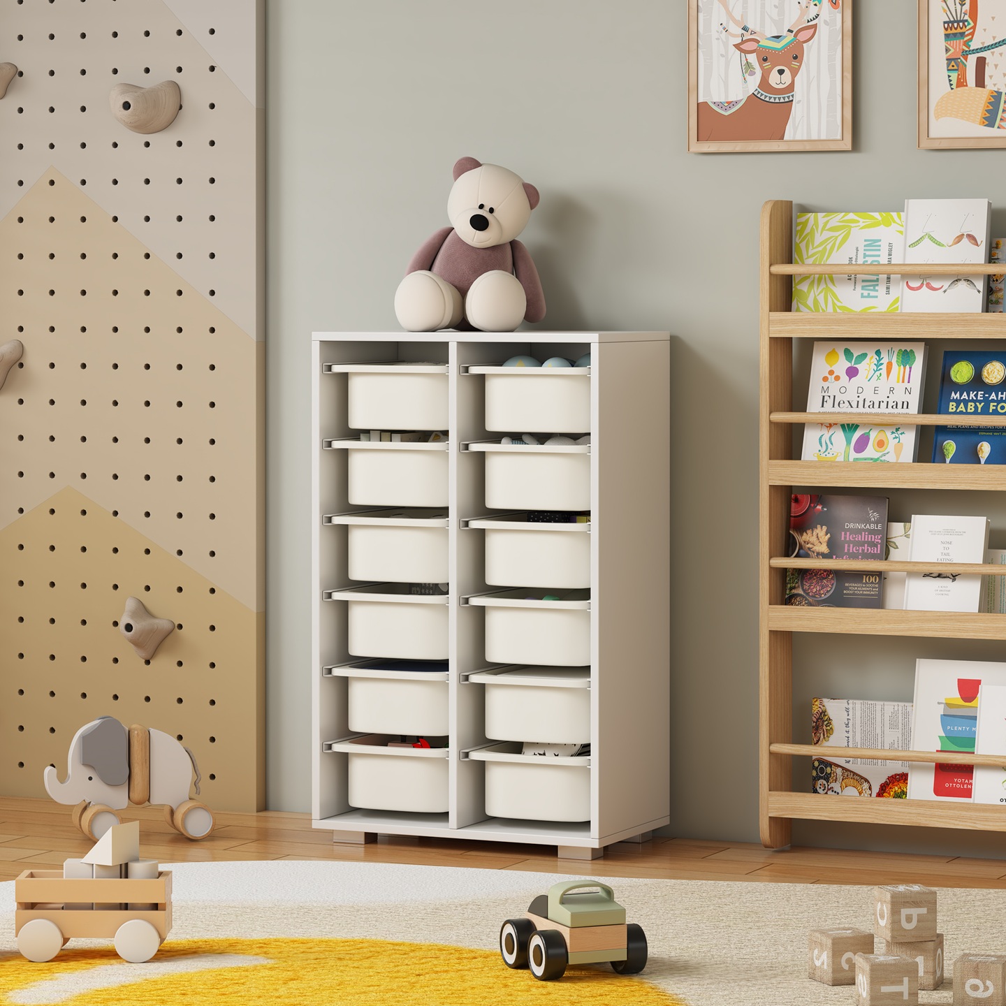 תמונת שידת איחסון מכלים בגוון לבן דגם בר BAR 1