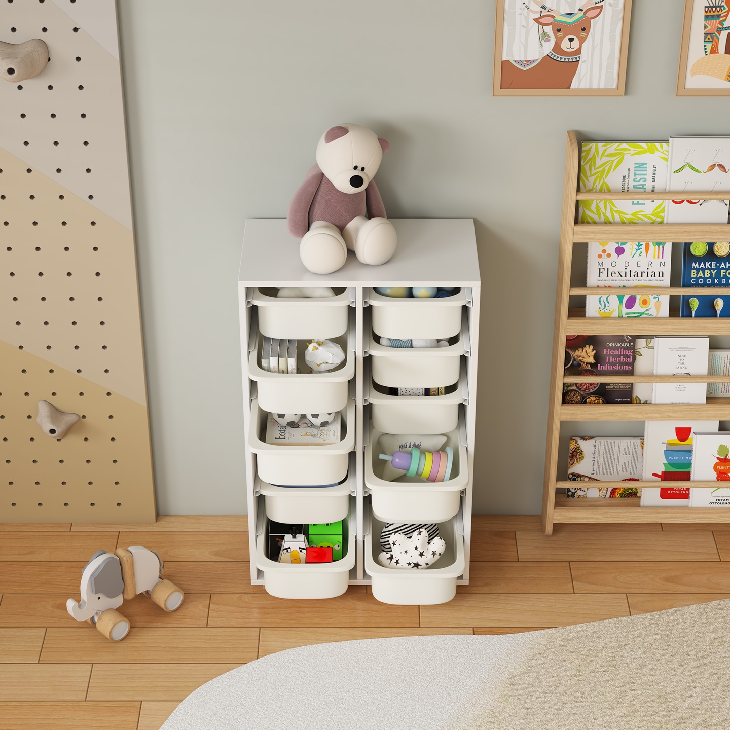 תמונת שידת איחסון מכלים בגוון לבן דגם בר BAR 2