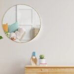 תמונת מראה עגולה קוטר 60 סמ מסגרת מתכת במגוון צבעים לבחירה דגם שרי 1