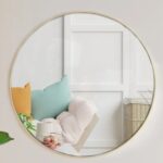 תמונת מראה עגולה קוטר 80 סמ מסגרת מתכת במגוון צבעים לבחירה דגם שרי 3