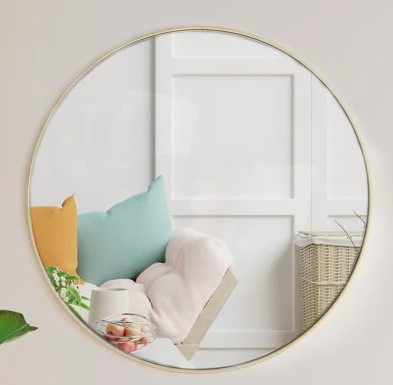 תמונת מראה עגולה קוטר 80 סמ מסגרת מתכת במגוון צבעים לבחירה דגם שרי 3