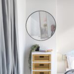 תמונת מראה עגולה קוטר 80 סמ מסגרת מתכת במגוון צבעים לבחירה דגם שרי 5