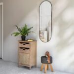 תמונת מראת גוף אובלית מסגרת מתכת דקה מידה 140X50 במגוון צבעים דגם אובלונג לארג' 2