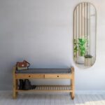 תמונת מראת גוף אובלית מסגרת מתכת דקה מידה 140X50 במגוון צבעים דגם אובלונג לארג' 3