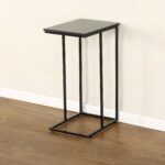 תמונת שולחן צד נשכן בגוון שחור עם רגליים מתכת מושחרת דגם ברזיל BRAZIL 6