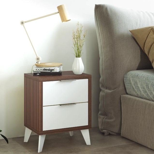 תמונת שידת לילה 2 מגירות במגוון צבעים לבחירה דגם אסטוריה ASTORIA 2