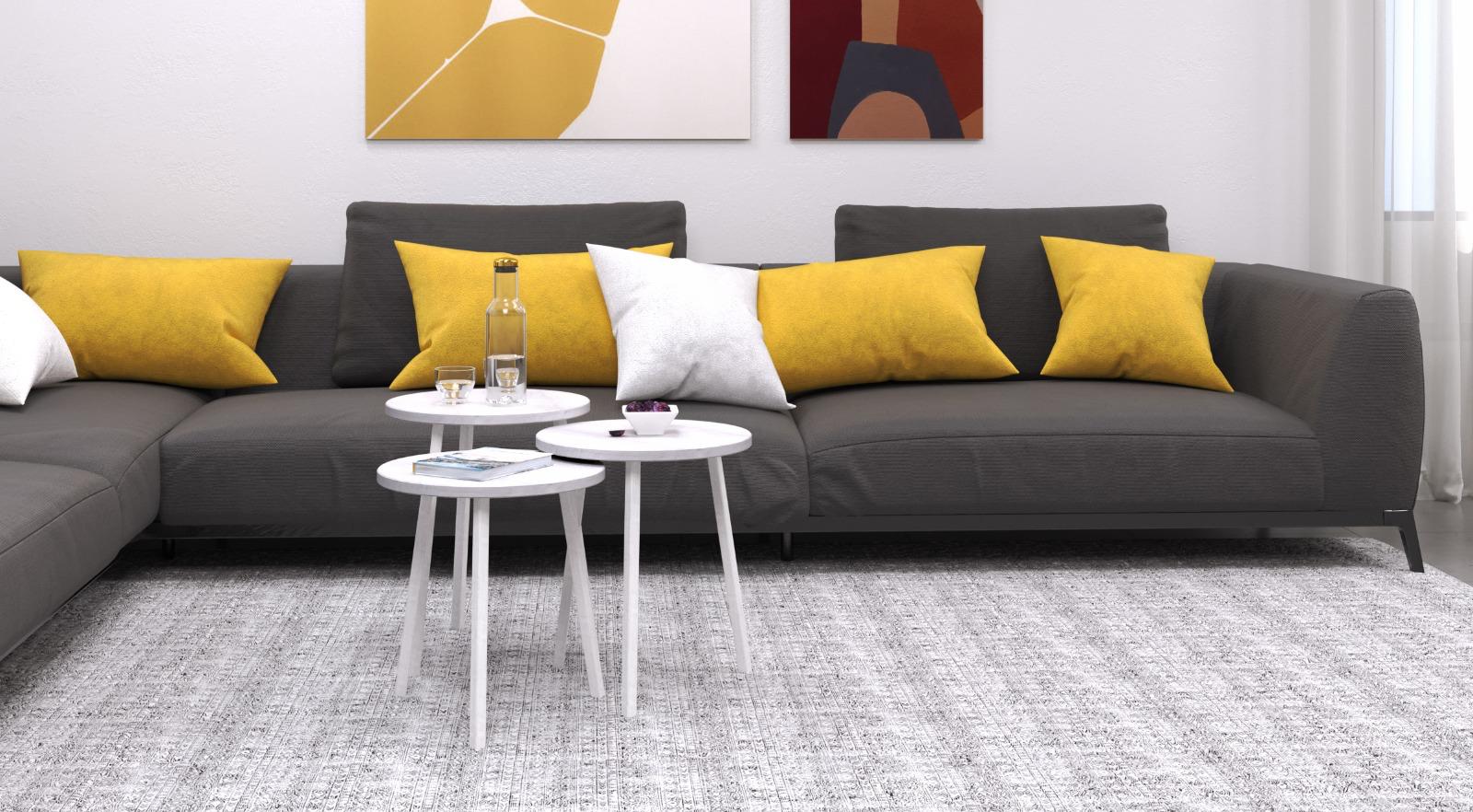 תמונת שלישיית שולחנות סלון מדורגים דגם ריימס במגוון צבעים לבחירה 2